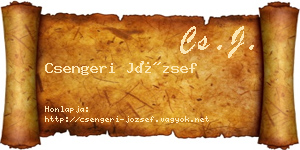 Csengeri József névjegykártya